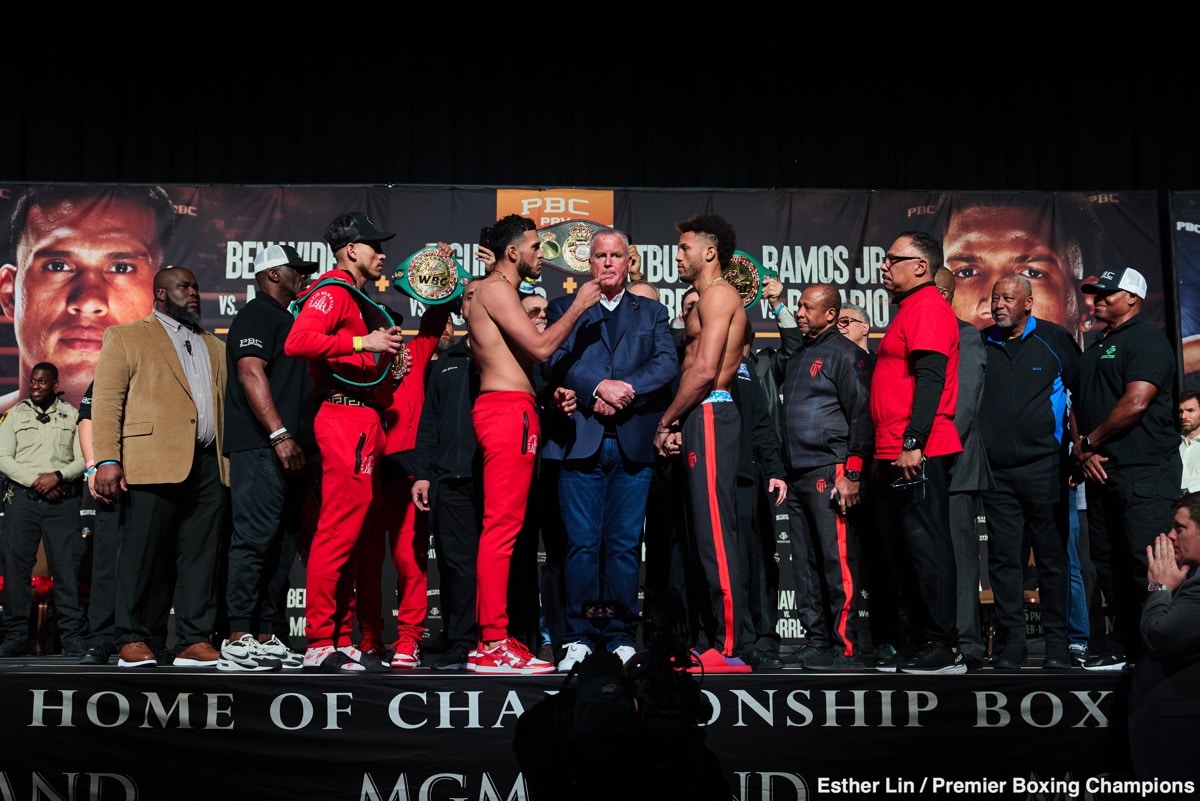 Weigh-in Results: Benavidez and Morrell Both at 174.2 for Saturday's Fight